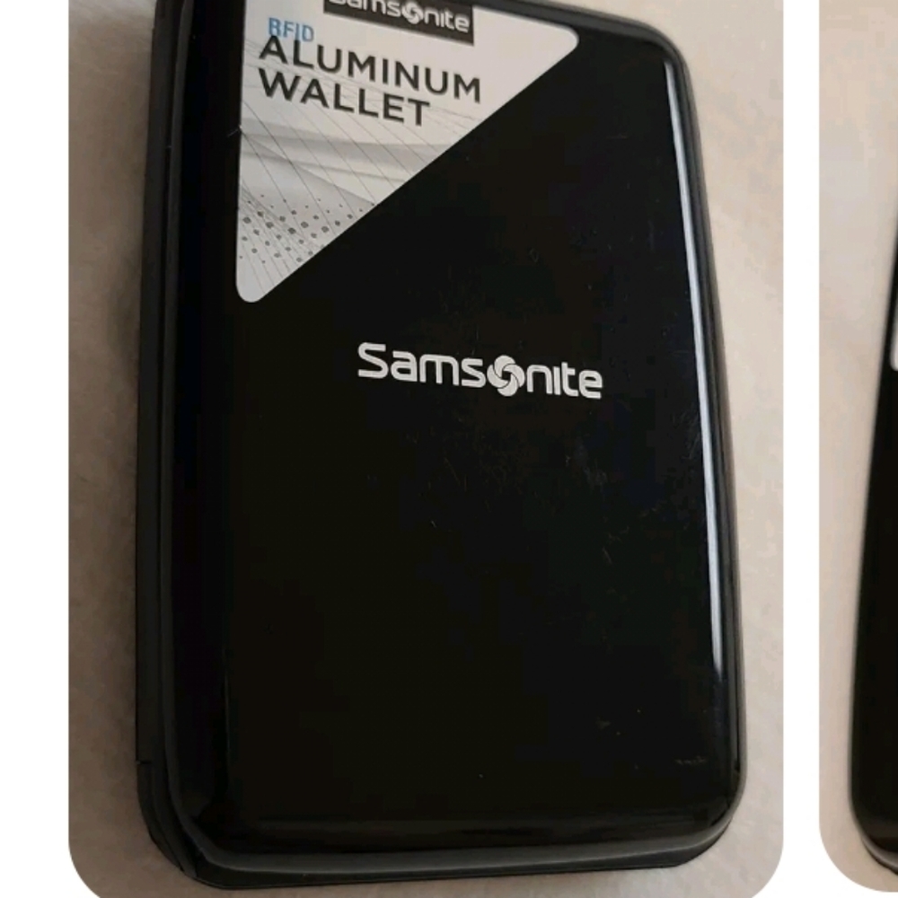 SAMSONITE ALUMINUM ID CREDIT CARD TRAVEL WALLET HARD COVER CASE